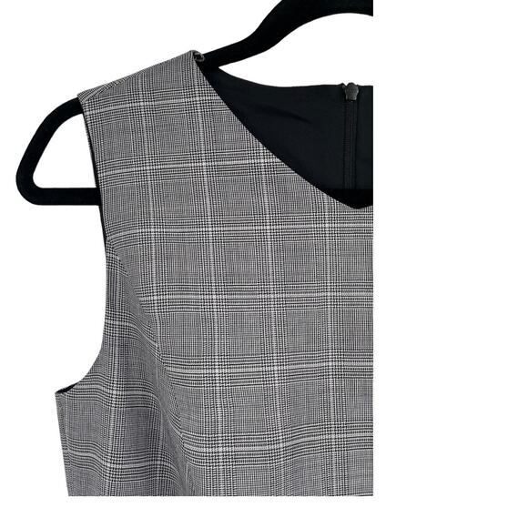 BOSS Hugo Boss Dress Dayami wool midi plaid sleeveless size 4 - Picture 3 of 8